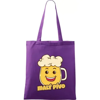 Malý pívo - Taška bavlněná - 42 x 38 cm ( Fialová )