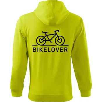 Pánská móda Bike lover - Mikina s kapucí na zip trendy zipper - M ( Limetková )