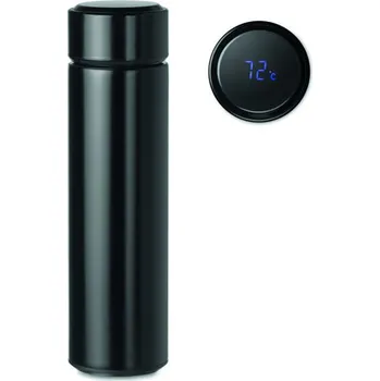 Termohrnek Láhev s dotykovým teploměrem Pole - Černá