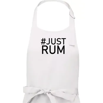 Kuchyňská zástěra Just rum - Dámská zástěra na vaření - Univerzální velikost ( Bílá )