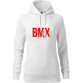 Dámská mikina BMX - Mikina dámská Cape s kapucí - XL ( Bílá )