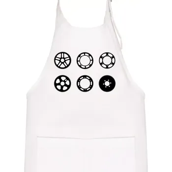 Kuchyňská zástěra Cyklo Převodníky - Dětská zástěra na vaření - Univerzální velikost ( Bílá )