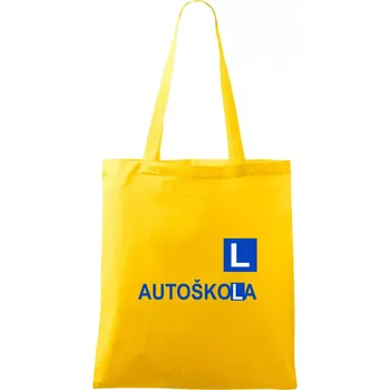 Autoškola nápis - Taška bavlněná - 42 x 38 cm ( Žlutá )