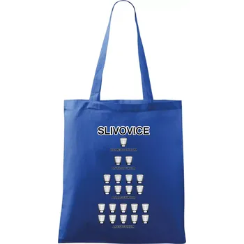 Nákupní taška Slivovice počítání (Hana-creative) - Taška bavlněná - 42 x 38 cm ( Královská modrá )