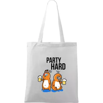 Nákupní taška Party hard ptáci - Taška bavlněná - 42 x 38 cm ( Bílá )