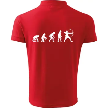 Pánská košile Evoluce lukostřelba kladkový luk - Polokošile pánská Pique Polo 203 - 5XL ( Červená )