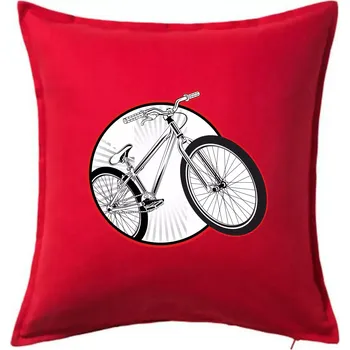 Polštář Downhill kolo v kruhu - Polštář 50x50 - 50x50 - Pouze potah ( Červená )