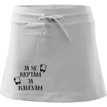 Dámská sukně Já se neptám, já nalévám - Sportovní sukně - two in one - XS ( Bílá )