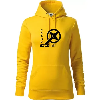 Dámská mikina Crank it - Mikina dámská Cape s kapucí - L ( Žlutá )