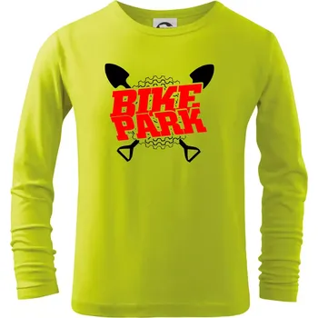 Dětská móda Bike park lopaty - Triko dětské Long Sleeve - 134 cm/8 let ( Limetková )
