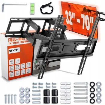 Televizní držák DRŽÁK NA TELEVIZI MANTA 32" otočný držák TV na zeď SKLOPNÝ POHYBLIVÝ 0F