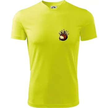 Kaštanový ježeček - prso - Pánské triko Fantasy sportovní (dresovina) - XL ( Neonově žlutá )