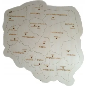 Obraz Puzzle Mapa Polský dřeva, SVATÉ PŘIJÍMÁNÍ pro žáka