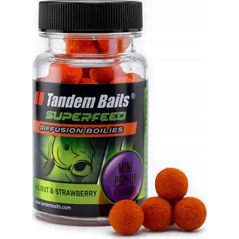 Boilies SuperFeed Mini Diffusion Pop-Up plovoucí kuličky 12mm/30g Halibut & Jahoda