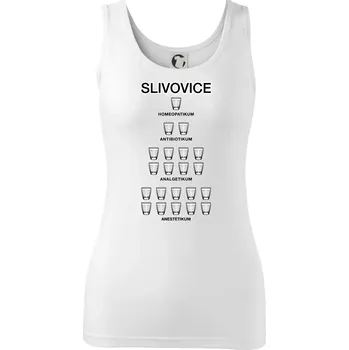 Dámské tričko Slivovice počítání (Hana-creative) - Dámské tílko - XL ( Bílá )