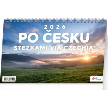 Kalendář KALENDÁŘ 2026 STOLNÍ: PO ČESKU STEZKAMI