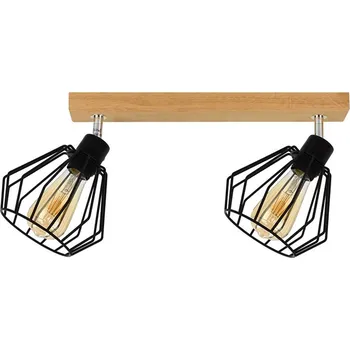 Bodové svítidlo Spot-Light DO63804274 - Stropní bodové svítidlo VENTI 2xE27/15W/230V dub