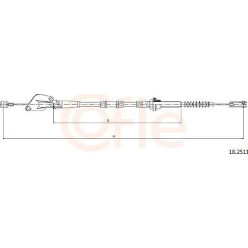 Spojkové lanko Tažné lanko, ovládání spojky COFLE CFE18.2511