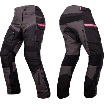 Moto kalhoty W-TEC Dámské moto kalhoty Barbata černo-šedo-růžová - XS