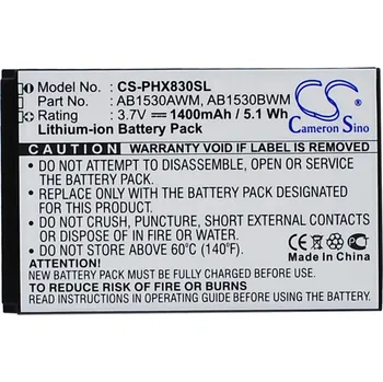 Baterie pro mobilní telefon Baterie Cameron Sino CS-PHX830SL, Li-Ion, 1400