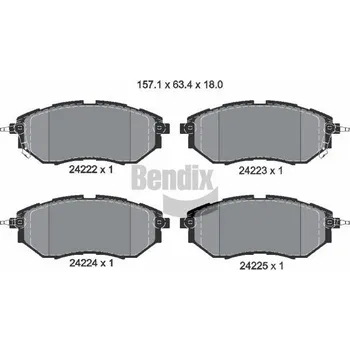 Brzdová destička Sada brzdových destiček, kotoučová brzda BENDIX Braking BPD2107