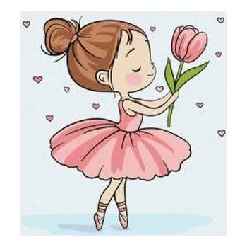 Set školních potřeb Malowanie po numerach - Wiosenna baletnica Kids