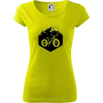 Dámské tričko Fatbike hory - Dámské triko Pure - S ( Limetková )