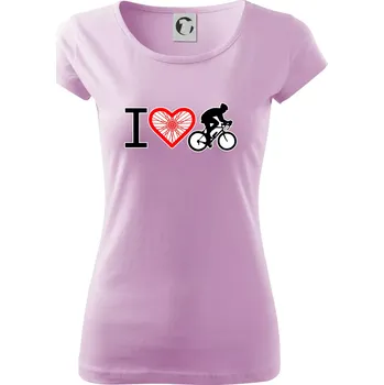 Dámské tričko I love cycles výplet - Dámské triko Pure - XS ( Orchid )