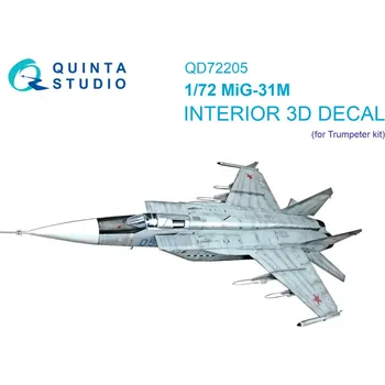 Plastikový model Quinta studio 1/72 MiG-31M 3D-Print.&col.interior (TRUMP)