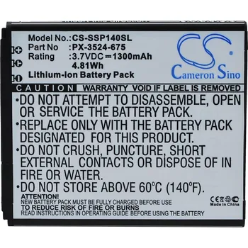Baterie pro mobilní telefon Baterie Cameron Sino CS-SSP140SL, Li-Ion, 1300