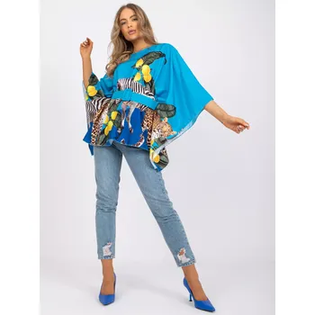 Dámská halenka Halenka DHJ BZ 15735B.13 modrá jedna velikost