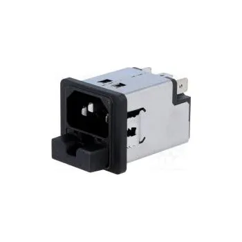 Elektrická zásuvka Konektor napájecí AC zásuvka vidlice 10A 250VAC IEC 60320