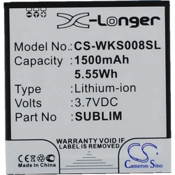 Baterie pro mobilní telefon Baterie Cameron Sino CS-WKS008SL, Li-Ion, 1500