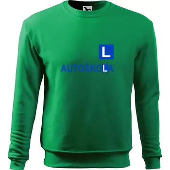 Pánská mikina Autoškola nápis - Mikina Essential pánská - S ( Středně zelená )