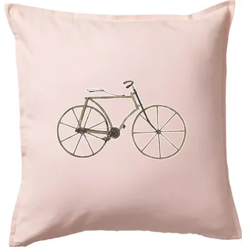 Polštář Dřevěné kolo - Polštář 50x50 - 50x50 - Včetně výplně ( Světle růžová )