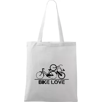 Bike love - Taška bavlněná - 42 x 38 cm ( Bílá )