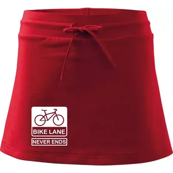 Dámská sukně Bike lane - Sportovní sukně - two in one - XL ( Červená )