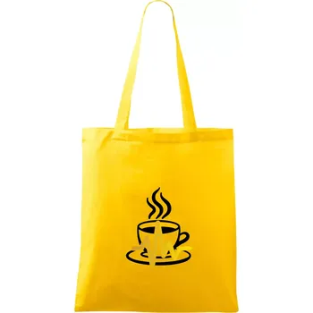 Káva EKG hrnek - Taška bavlněná - 42 x 38 cm ( Žlutá )