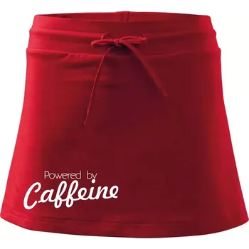 Dámská sukně Powered by Caffeine - Sportovní sukně - two in one - L ( Červená )