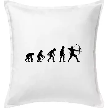 Polštář Evoluce lukostřelba kladkový luk - Polštář 50x50 - 50x50 - Včetně výplně ( Bílá )