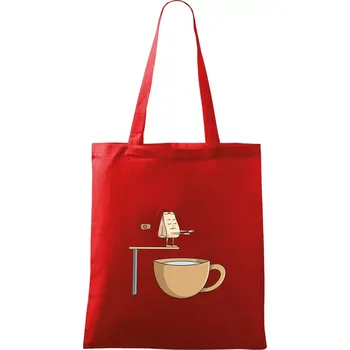 Nákupní taška Skokan čaj - Taška bavlněná - 42 x 38 cm ( Červená )
