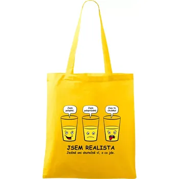 Jsem realista - skleničky (Hana-creative) - Taška bavlněná - 42 x 38 cm ( Žlutá )