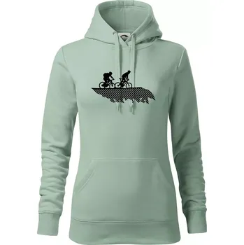 Dámská mikina Cyclo duo - Mikina dámská Cape s kapucí - 2XL ( Sage )