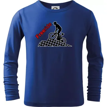 Chlapecké tričko Freeride cyklista - Triko dětské Long Sleeve - 122 cm/6 let ( Královská modrá )