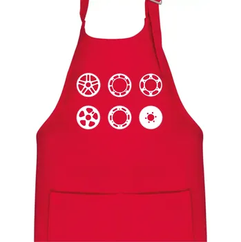 Kuchyňská zástěra Cyklo Převodníky - Dětská zástěra na vaření - Univerzální velikost ( Červená )