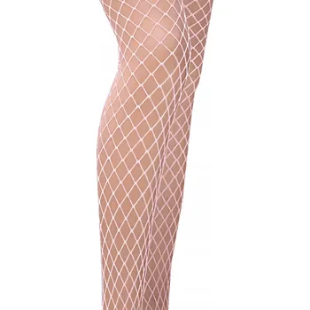 Dámské oblečení Punčocháče kabaretky Passion TI019 20den bílé Bianco velikost 5