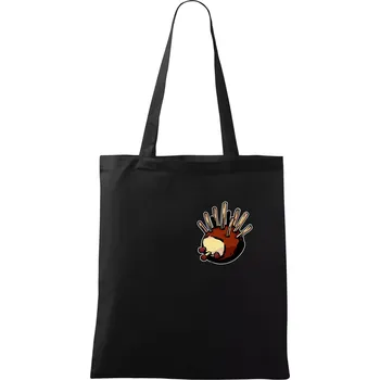 Nákupní taška Kaštanový ježeček - prso - Taška bavlněná - 42 x 38 cm ( Černá )