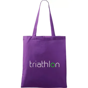 Triathlon nápis - Taška bavlněná - 42 x 38 cm ( Fialová )