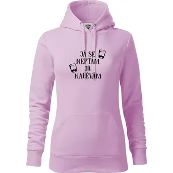 Dámská mikina Já se neptám, já nalévám - Mikina dámská Cape s kapucí - XS ( Orchid )
