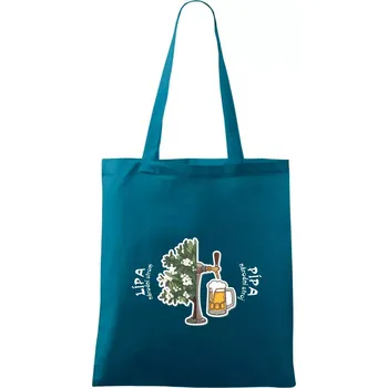 Lípa a pípa - Taška bavlněná - 42 x 38 cm ( Petrolejová )